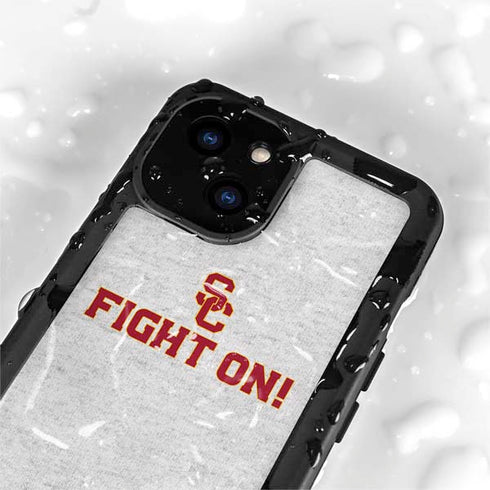 University of Southern California USC Fight On Grey iPhone 15 Waterproof Case